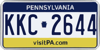 PA license plate KKC2644