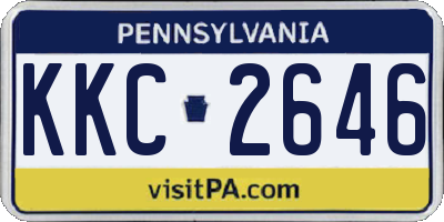 PA license plate KKC2646
