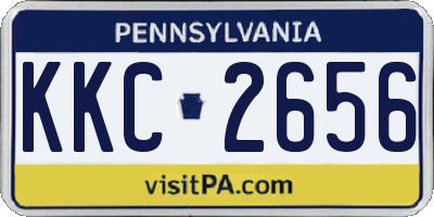 PA license plate KKC2656