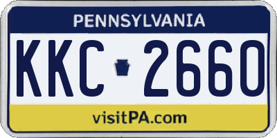 PA license plate KKC2660