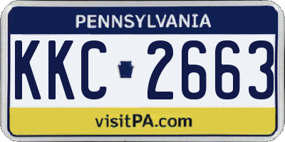 PA license plate KKC2663