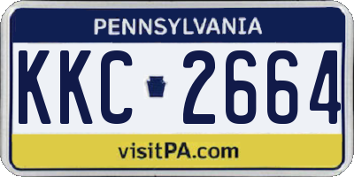 PA license plate KKC2664
