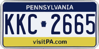 PA license plate KKC2665