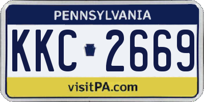 PA license plate KKC2669
