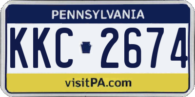 PA license plate KKC2674