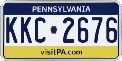 PA license plate KKC2676