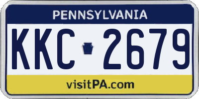 PA license plate KKC2679