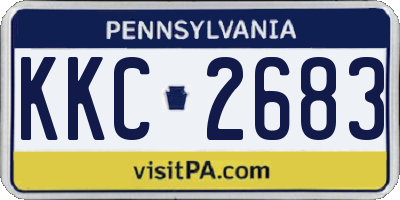 PA license plate KKC2683