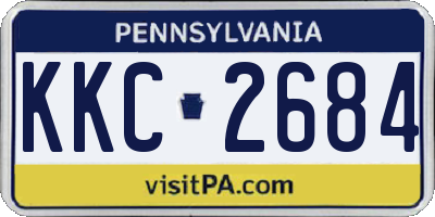 PA license plate KKC2684