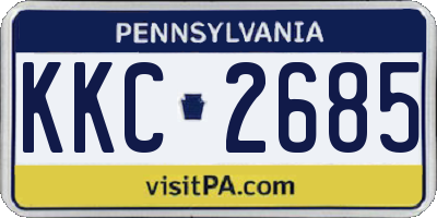 PA license plate KKC2685