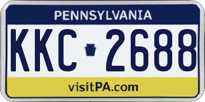 PA license plate KKC2688