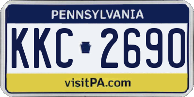 PA license plate KKC2690