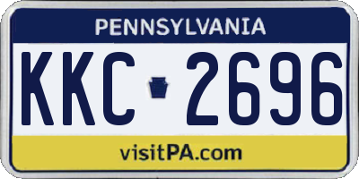 PA license plate KKC2696