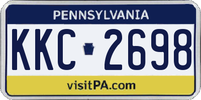 PA license plate KKC2698