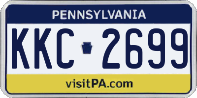 PA license plate KKC2699