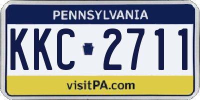 PA license plate KKC2711