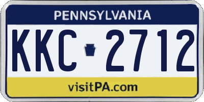 PA license plate KKC2712