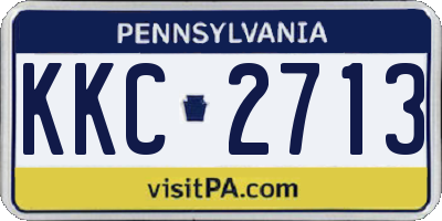 PA license plate KKC2713