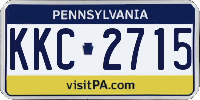 PA license plate KKC2715