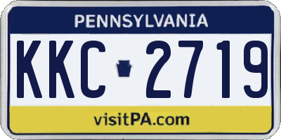 PA license plate KKC2719