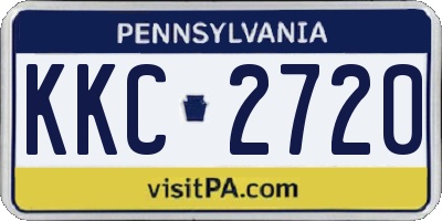 PA license plate KKC2720