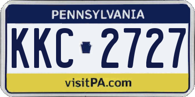 PA license plate KKC2727