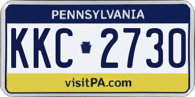 PA license plate KKC2730