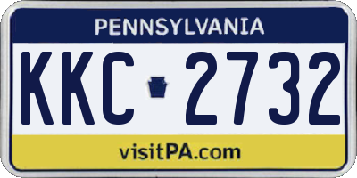 PA license plate KKC2732