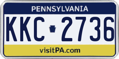 PA license plate KKC2736