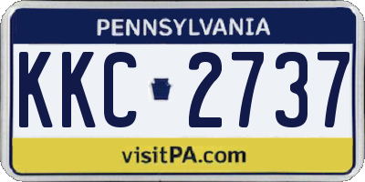 PA license plate KKC2737