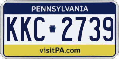 PA license plate KKC2739