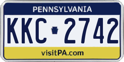PA license plate KKC2742