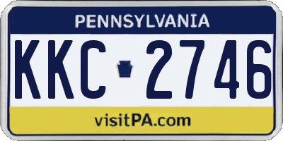 PA license plate KKC2746