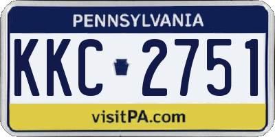 PA license plate KKC2751