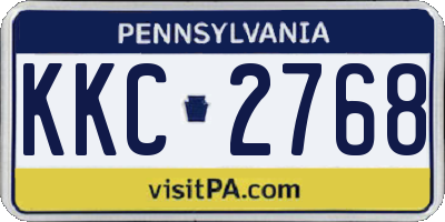 PA license plate KKC2768