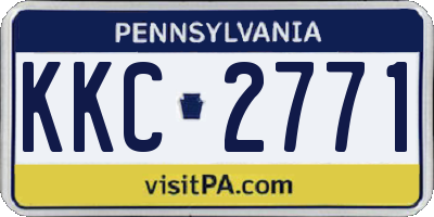 PA license plate KKC2771