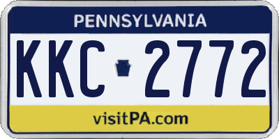 PA license plate KKC2772