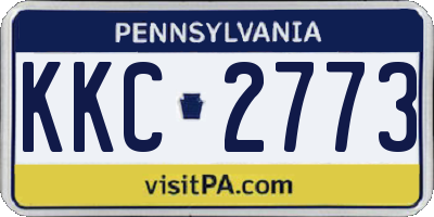 PA license plate KKC2773