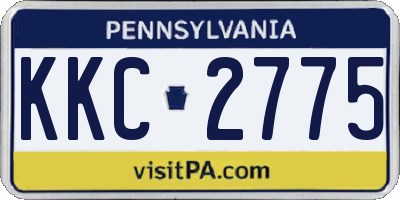 PA license plate KKC2775
