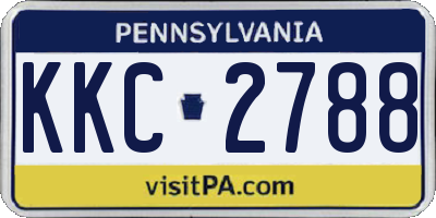 PA license plate KKC2788