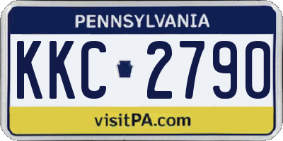 PA license plate KKC2790