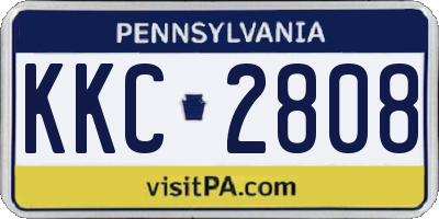 PA license plate KKC2808