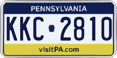 PA license plate KKC2810