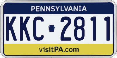 PA license plate KKC2811