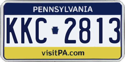 PA license plate KKC2813