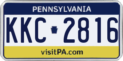 PA license plate KKC2816