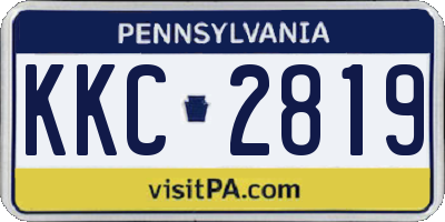 PA license plate KKC2819