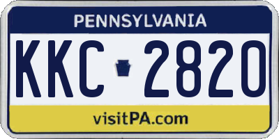 PA license plate KKC2820
