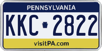 PA license plate KKC2822