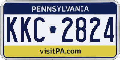 PA license plate KKC2824